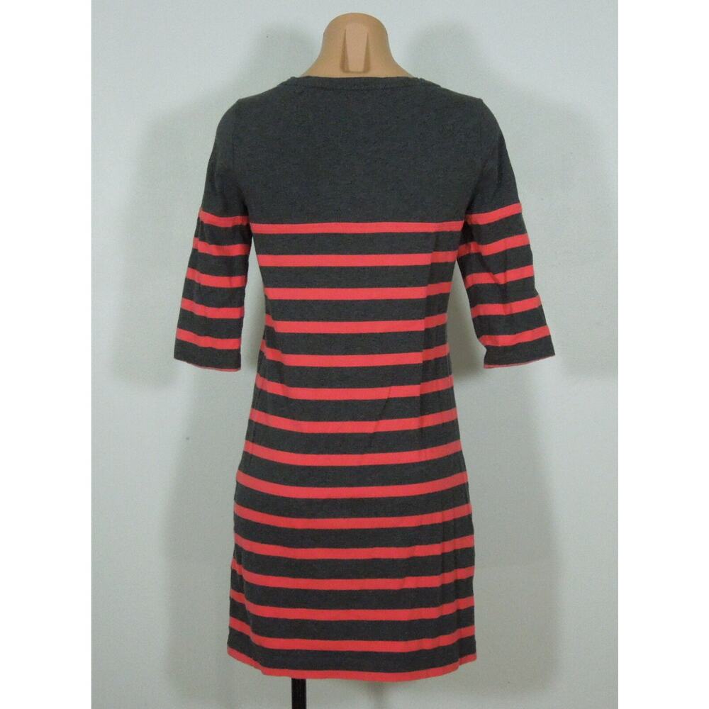 BODEN Shirt Mini Dress Womens Striped 3/4 Sleeves Two Front Pockets - Picture 4 of 6